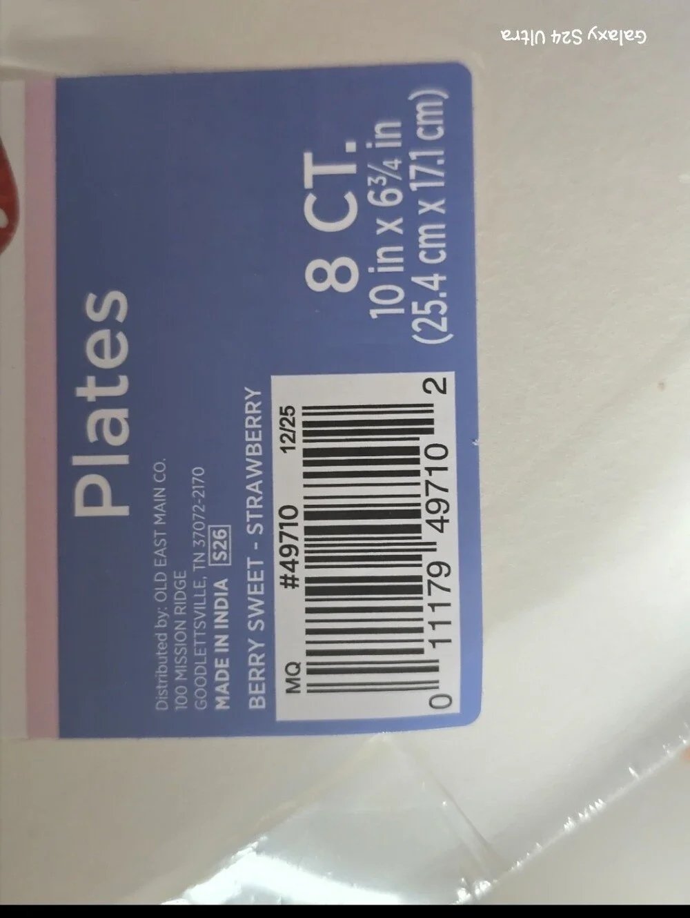 Strawberry & Cherry Decor Paper Plate 2 Pk Set.(16ct Total) NEW